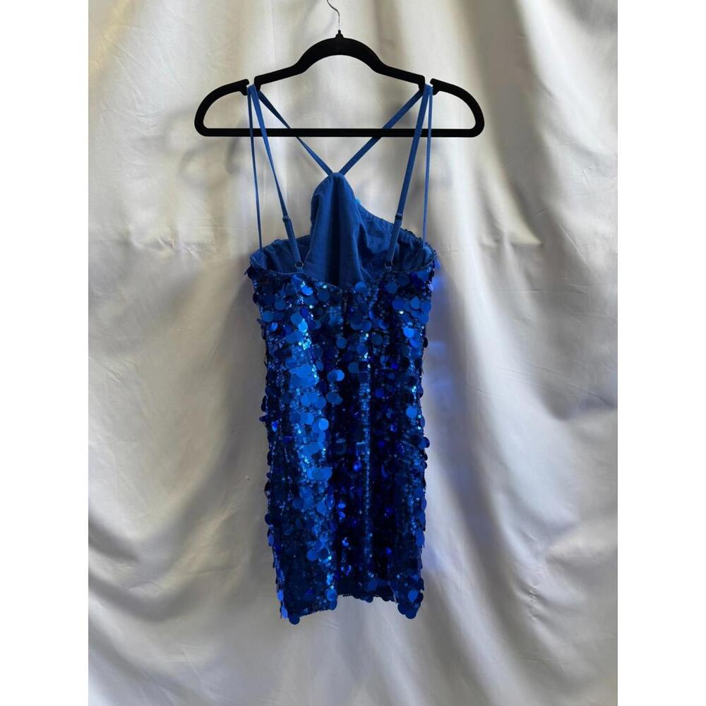 Dress The Population Suri Dress Blue Size XS Fading Sequins - Picture 5 of 9